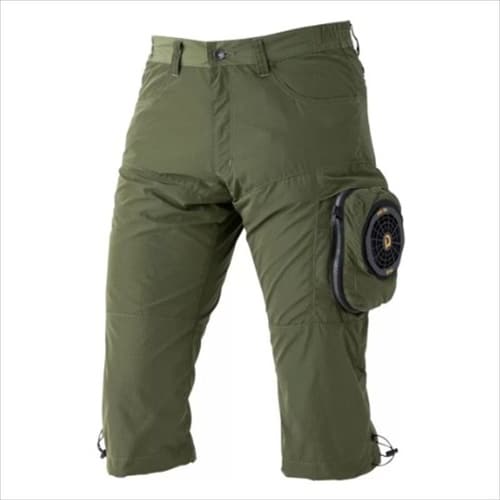 ハーフパンツ ドット オリーブLL