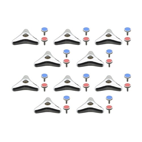 水栓ハンドル湯水ビス付10P