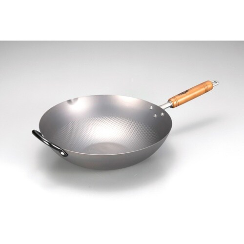 窒化エンボス北京鍋33cm補助付