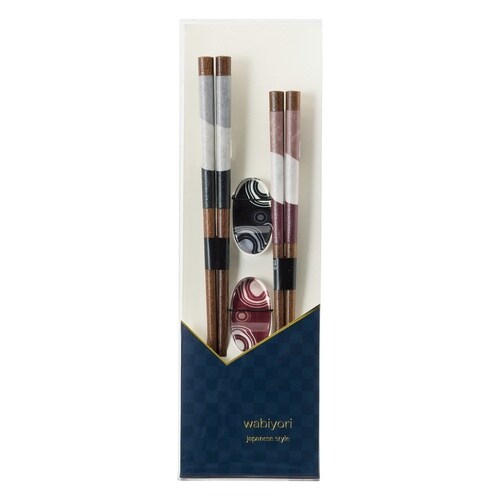 絹風 箸置付2膳セット