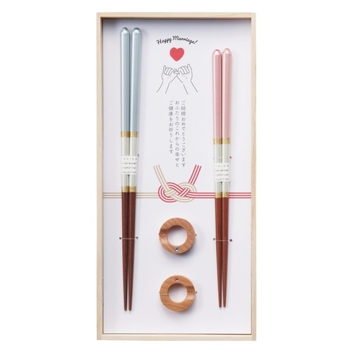 桐箱箸置付 シャンパンペア