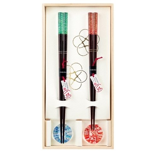 桐箱箸置付夫婦箸