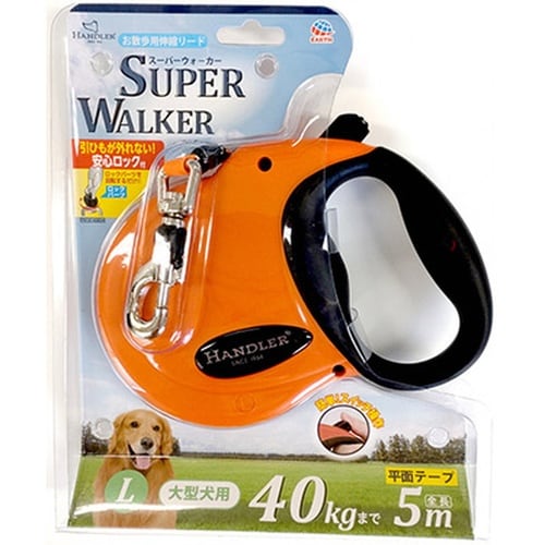 アース ハンドラー伸縮リードL/オレンジ