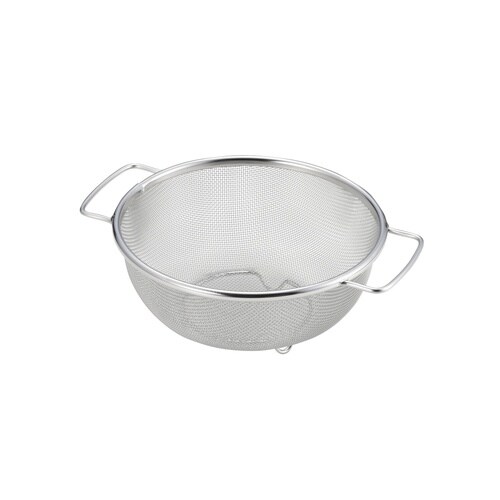 ステンレス両手付丸形ザル