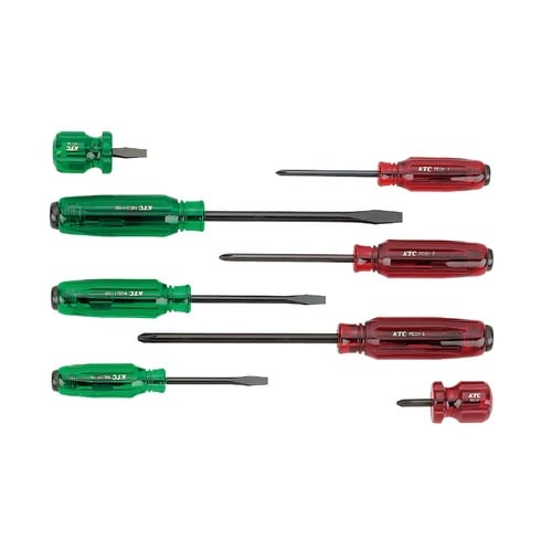 8本組 樹脂柄貫通ドライバーセット