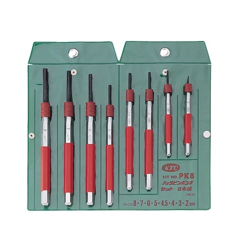 8本 ノックピンポンチセット