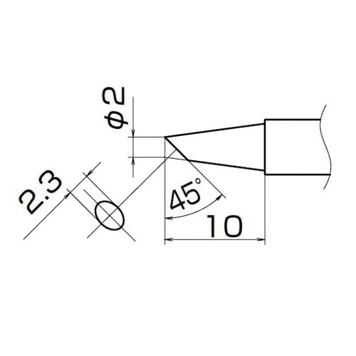 T12 こて先 2BC型 はんだめっき 長寿命