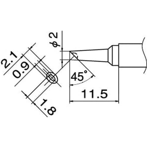 T12シリーズ こて先2BC型溝付