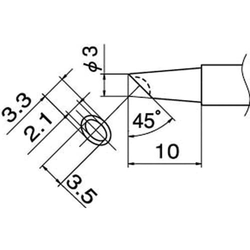 T12シリーズ こて先3BC型溝付
