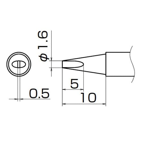 T12シリーズ こて先1.6D型 長寿命タイプ