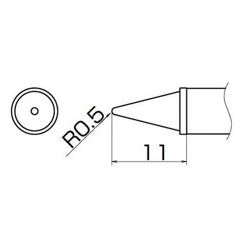 T12 こて先 0.5WB型 高熱容量タイプ