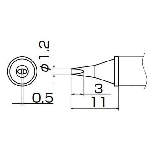 T12 こて先 1.2WD型 高熱容量タイプ