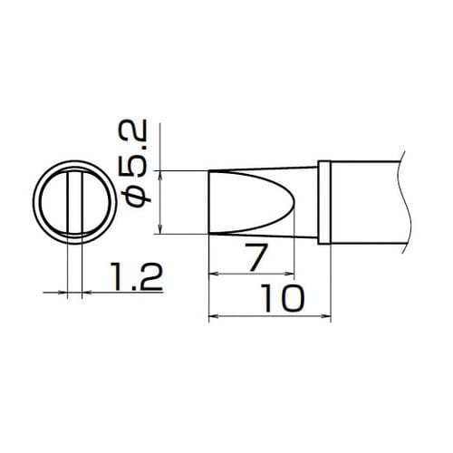 T12 こて先 5.2WD型 高熱容量タイプ