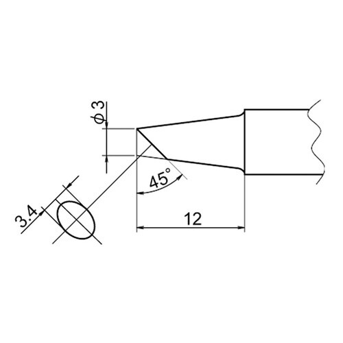 T20 こて先 3BC型 面のみはんだめっき