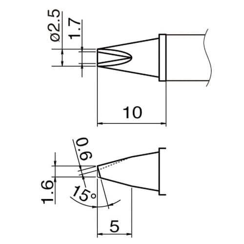 T12シリーズ こて先V溝付