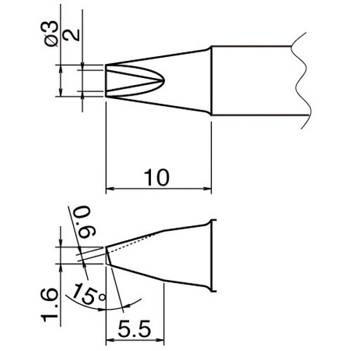 T12シリーズ こて先V溝付
