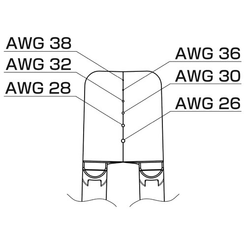 ベント型ブレード 26−38AWG