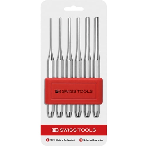 6本組 ロング平行ピンポンチセット 八角胴タイプ