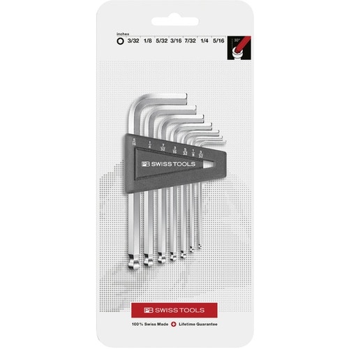 7本組 インチサイズ ボール付六角棒レンチ