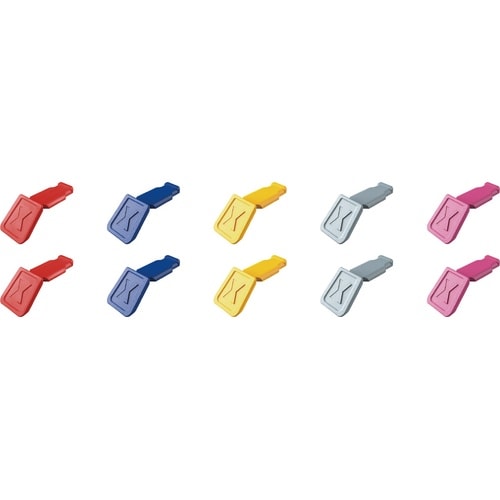 10個 カラーコードクリップ mix1