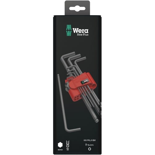 9本組 ボール六角L型六角棒レンチ ホルダー付