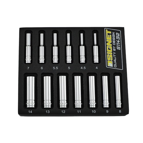 13点組 1/4DR ディープ六角ソケットセット