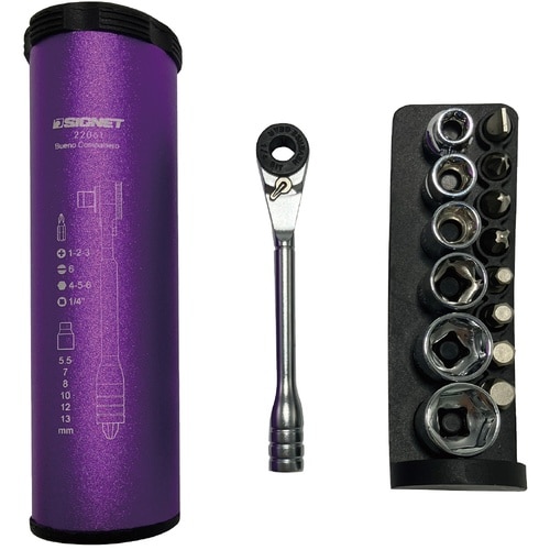 1/4DRミニラチェソケットビットセット パープル