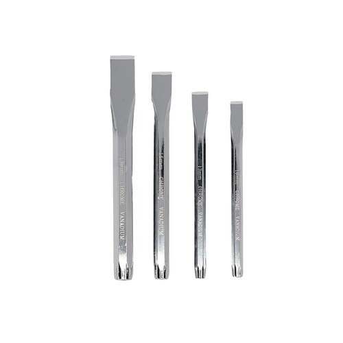 4本 チゼルセット八角胴タイプ ミラーメッキ