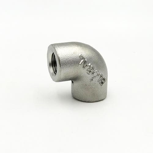 ステンレス製(304)ねじ込みリブなしエルボ