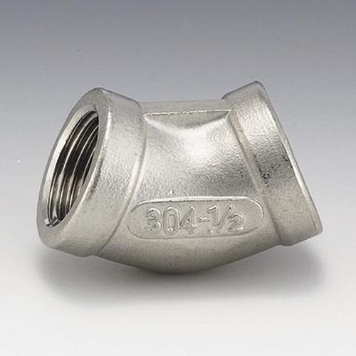 ステンレス製ねじ込み継手(304)45°エルボ