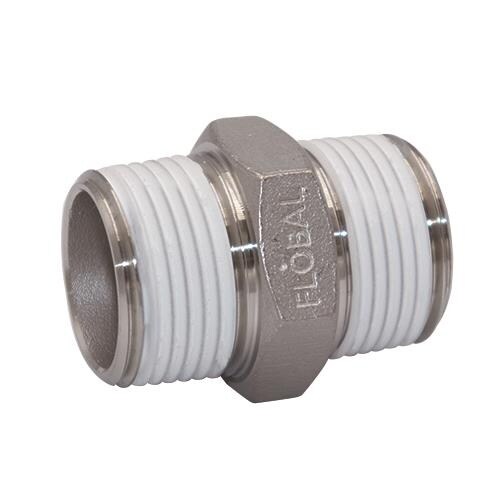 シール剤付ステンレス製ねじ込み六角ニップル