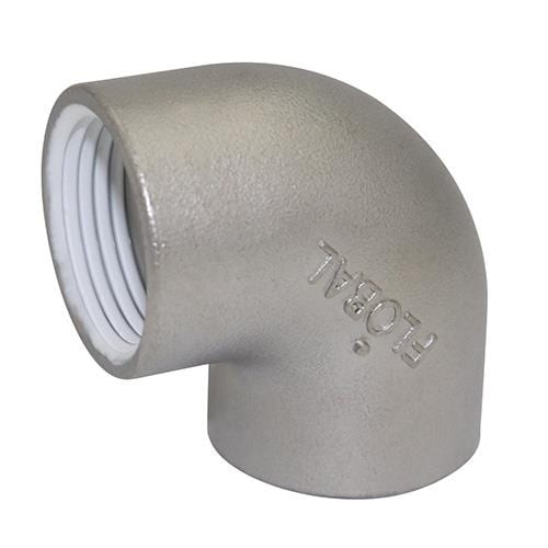 シール剤付ステンレス製ねじ込みリブなしエルボ