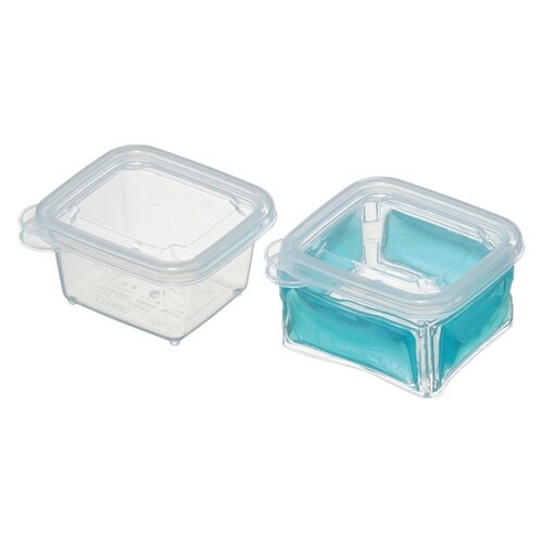 離乳食ケース M 保冷剤付 四角 持ち運び クリア