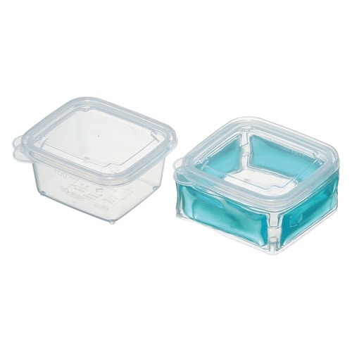 離乳食ケース L 保冷剤付 四角 持ち運び クリア