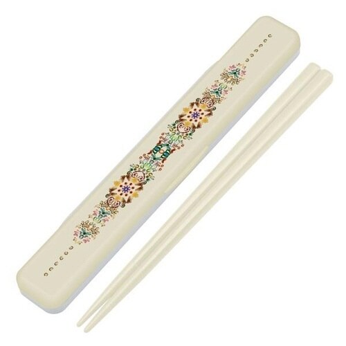 箸箱セット 18cm 抗菌 音の鳴らない ホワイト