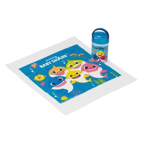 おしぼりセット 抗菌 ケース付 ベイビーシャーク