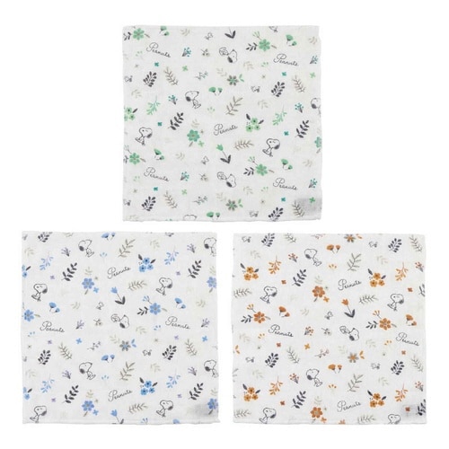 ふきん かや生地ふきん スヌーピー 3枚入