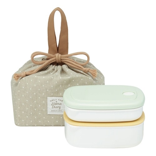 お弁当箱 680ml くすみGRN×YEL