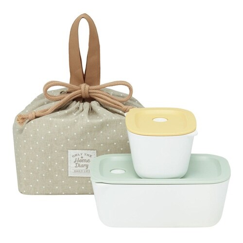 お弁当箱 680ml くすみGRN×YEL