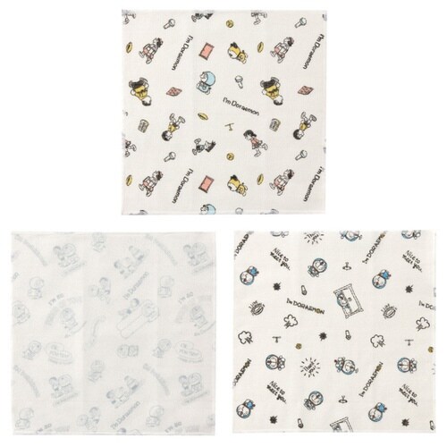 ふきん かや生地ふきん 3枚入り ドラえもん