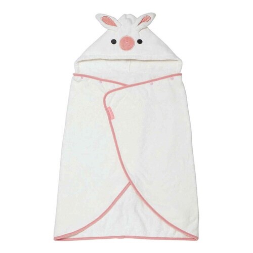 タオル 吸水速乾フード付き バスポンチョ うさぎ