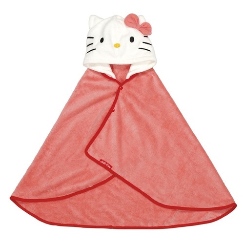 バスタオル 吸水速乾 フード付き ハローキティ
