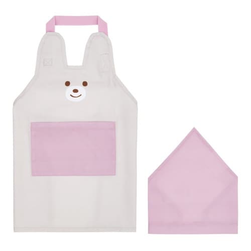 エプロン 三角巾 セット 子供用 ぬいぐるみうさぎ