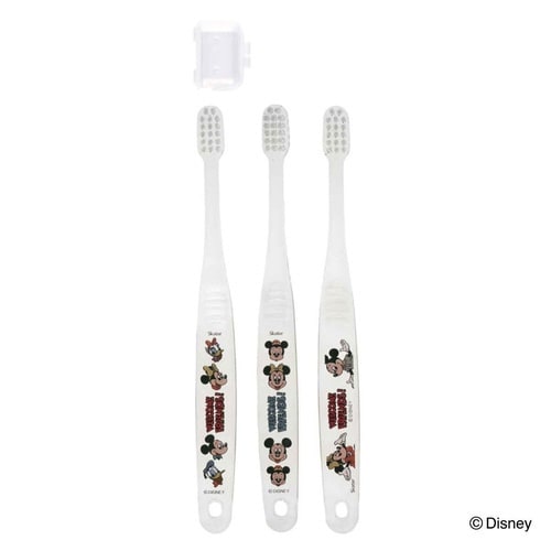 歯ブラシ クリア 3本セット ミッキーフレンズ