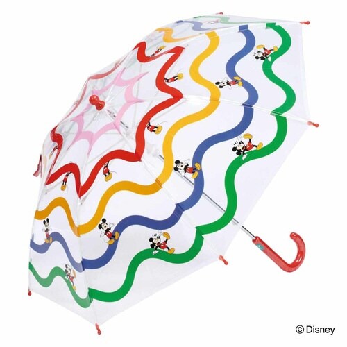 傘 子ども用ビニール傘 45cm ミッキーマウス