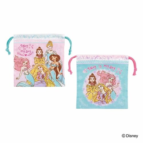 巾着 マチ付き巾着 2個入り プリンセス23