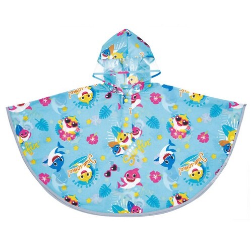 雨具 子供 レインポンチョ ベイビーシャーク23