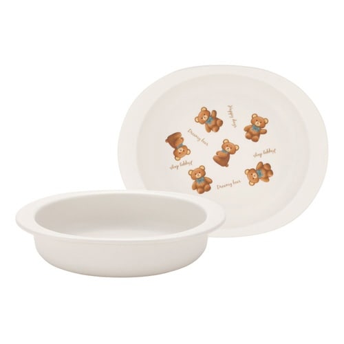 ベビー食器 ベビー用PP製小皿 ぬいぐるみくま