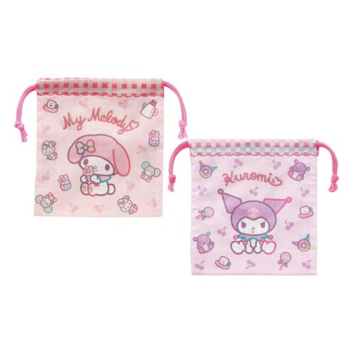 巾着 マチ付き巾着 2個入り MMKUぬいぐるみ