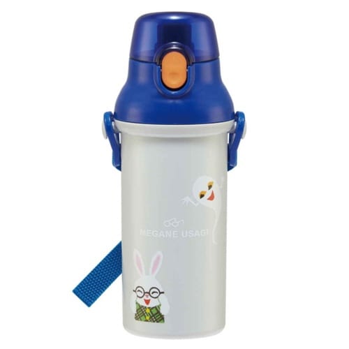 水筒 480ml 抗菌直飲プラボトル めがねうさぎ